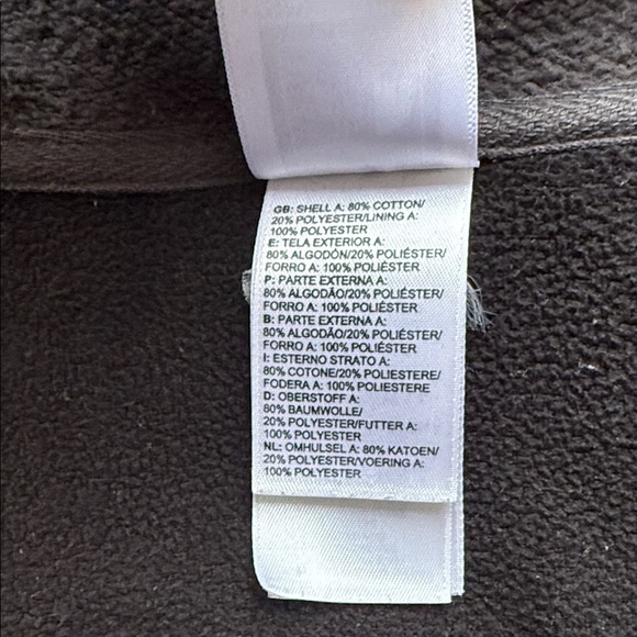 The North Face Men’s Large Gray Fleece Zip Up Buttons Hooded Jacket - Picture 3 of 8